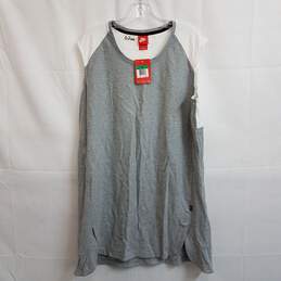 Nike gray and white colorblock t shirt dress XL
