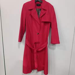 Dana Buchman Women's Pink Cotton Blend Trench Coat