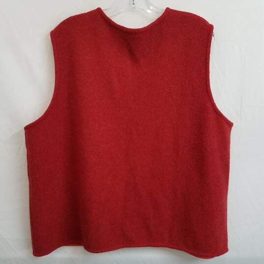 Eileen Fisher Woman orange melange zip front wool blend vest 1X plus image number 2