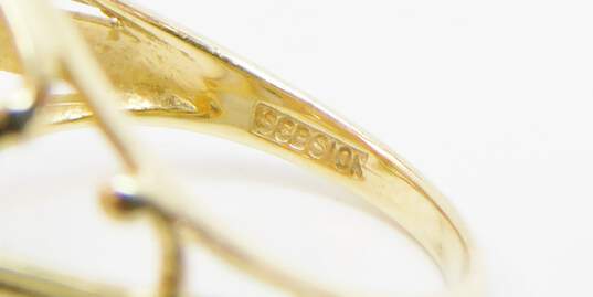 10K Yellow Gold Oval Citrine Cocktail Ring 6.3g image number 5