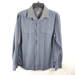 Armani Exchange Men Gray Button Up Shirt M
