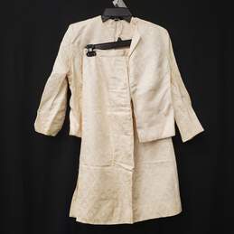 David Crystal Women's Vintage White 3-Piece Skirt Set SZ XS/S