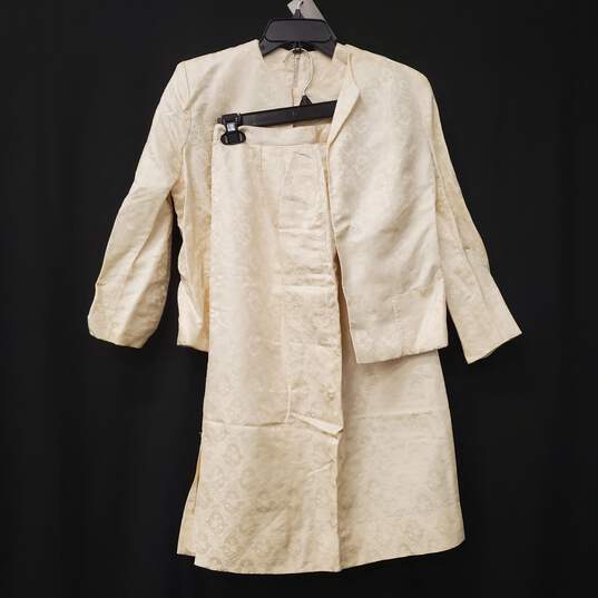 David Crystal Women's Vintage White 3-Piece Skirt Set SZ XS/S image number 1