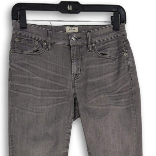 Womens Gray Denim Medium Wash 5-Pocket Design Skinny Leg Jeans Size 26 image number 3