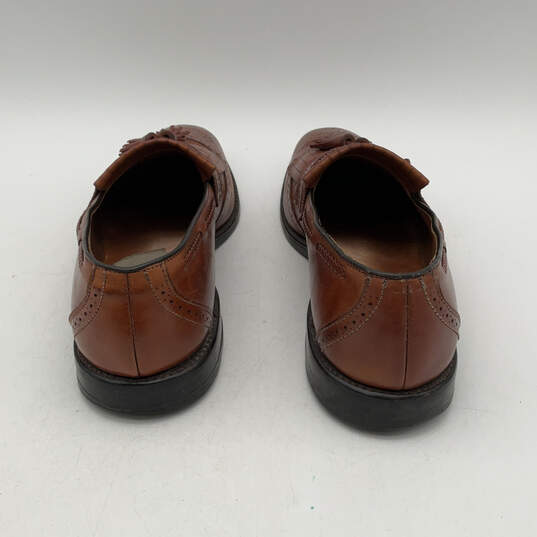 Mens Cody 1849 Brown Leather Calfskin Tassel Slip-On Loafer Shoes Size 10.5 image number 5