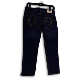 Womens Blue Denim Medium Wash Five Pocket Design Straight Jeans Size 25 alternative image