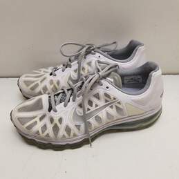Nike Air Max+ 2011 White Metallic Sliver Athletic Shoes Men's Size 9 alternative image