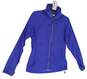 Mens Blue Long Sleeve Full Zip Hooded Athletic Jacket Size XS image number 4