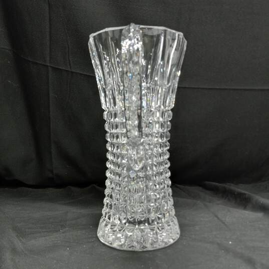 Heavy Diamond Cut Crystal Pitcher / Small Oil Lamp & Stopper Bundle image number 5