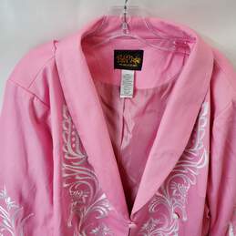 VTG Bob Mackie Wearable Art Pink Paisley Jacket Blazer Women's Size 3X alternative image
