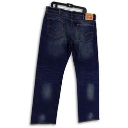 Mens Blue 504 Denim Medium Wash Pockets Straight Leg Jeans Size 38X32 alternative image