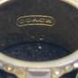 Coach Authentic Gold Tone Black Enamel Crystal 10mm Sz 5.5 Ring W/C.O.A 7.2g image number 4