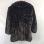 Jordache Women Black Faux Fur Coat Sz 15/16 image number 2