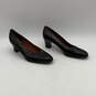 Coach Womens Black Leather Square Toe Slip-On Block Pump Heels Size 7 image number 2