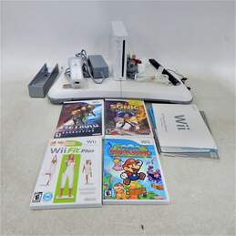 Nintendo Wii In Original Box W/ Four Games Wii Fit Plus