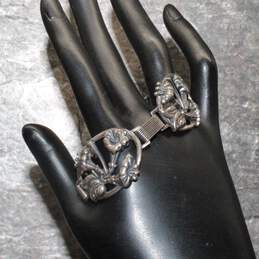 Vintage Danecraft Signed Sterling Silver Floral Bracelet - 23.56g alternative image