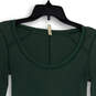 Womens Green Masquerade Cuff Long Sleeve Pullover Blouse Top Size XS image number 3