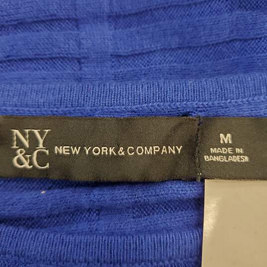 NY & Company Women Blue Sweater M NWT image number 3