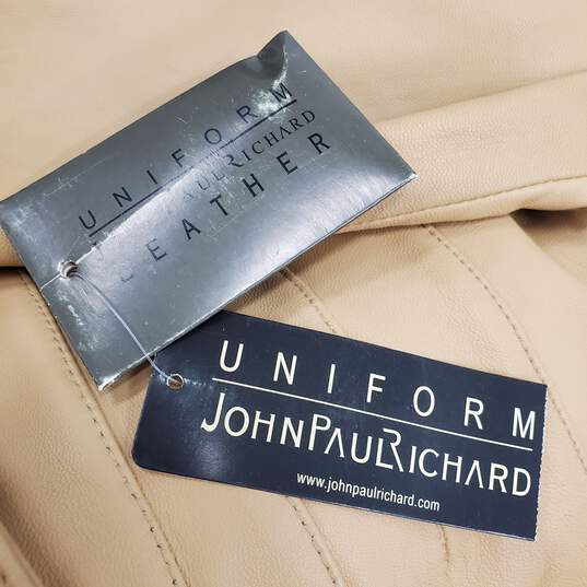 John Paul Women Brown Leather Blazer XL NWT image number 7