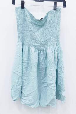 Just Quella Light Blue Strapless Mini Dress Size M alternative image