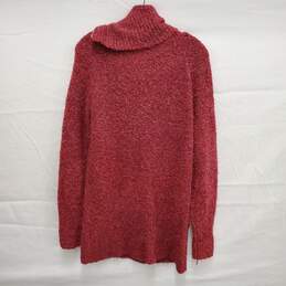 White House Black Market WM's Red Zip Tunic Sweater Size M alternative image
