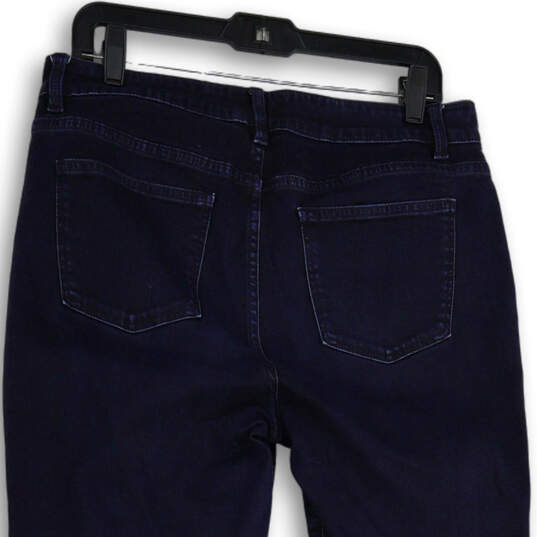 Womens Blue Denim Medium Wash 5-Pocket Design Skinny Leg Jeans Size 10 image number 4