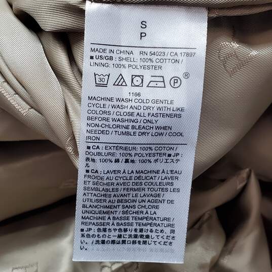 Banana Republic Tan Double Breasted Trench Coat Size S image number 4