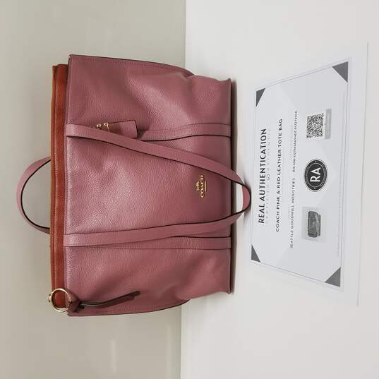 Buy the Coach 'May' 1573 Rose Leather Tote Bag w/ COA | GoodwillFinds