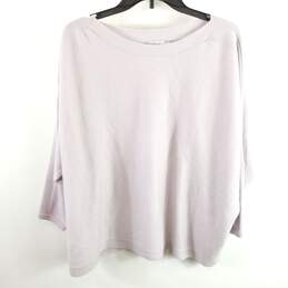 O Women Pastel Purple Poncho Knitted Top S