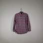 Mens Plaid Classic Fit Long Sleeve Collared Button-Up Shirt Size Small image number 1