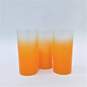 Vintage Blendo Orange High Ball Drinking Glasses image number 2