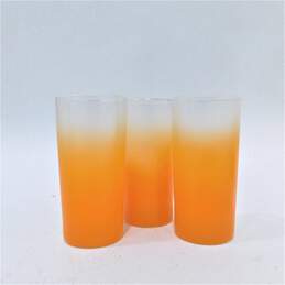 Vintage Blendo Orange High Ball Drinking Glasses alternative image