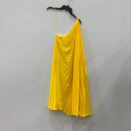 NWT Banana Republic Womens Yellow One Shoulder Ruffle Mini Dress Size XS alternative image
