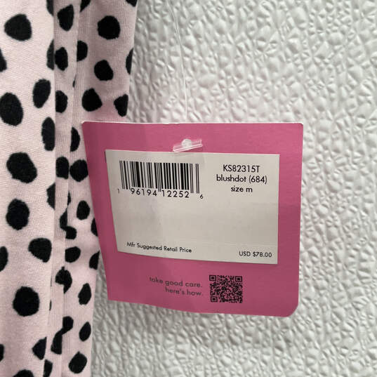 NWT Womens Pink Black Polka Dot Sleeveless Two Piece Pajama Set Size Medium image number 5