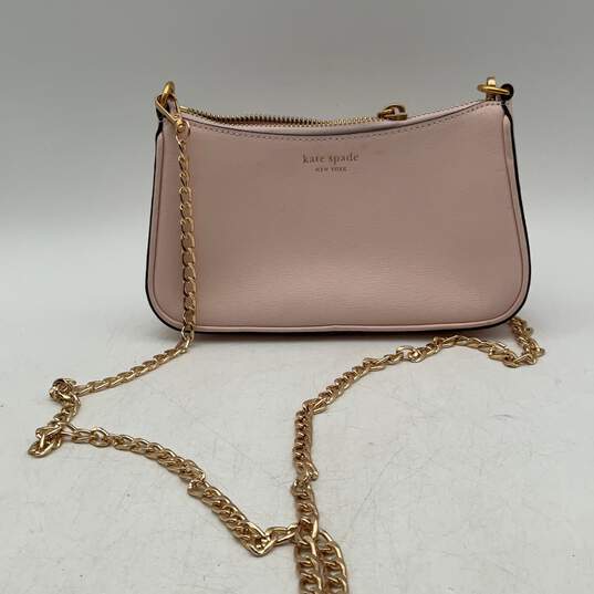 Kate Spade New York Womens Pink Chain Strap Inner Pockets Crossbody Handbag image number 1