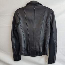 Sam Edelman genuine leather black moto jacket women's S alternative image