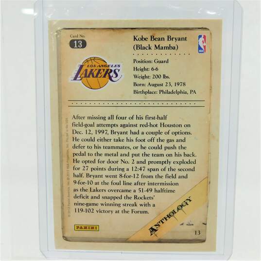 2012-13 Kobe Bryant Panini Kobe Anthology #13 LA Lakers image number 3