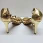 Gold Lulus Man-made Materials Size 10 Slip-on Heels image number 2