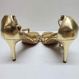 Gold Lulus Man-made Materials Size 10 Slip-on Heels alternative image