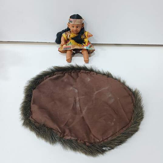 Bundle of Assorted Native American Dolls with Accessories image number 4