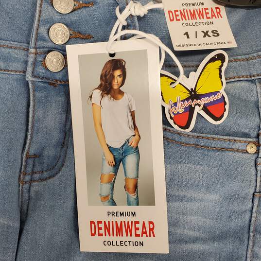 Premium Denimwear Women Blue Capri Jeans XS NWT image number 3