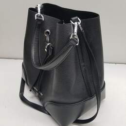 Michael Kors Leather Mercer Bucket Bag Black