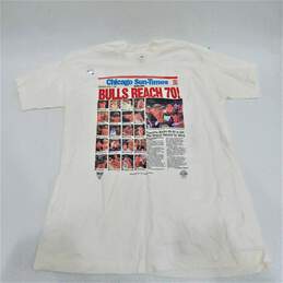 Vintage Chicago Sun Times Bulls Jordan T-Shirt Size Unisex XL
