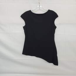 Karani Art Black Cotton Asymmetrical Sleeveless Top WM Size M alternative image