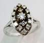 Vintage 14K White Gold 0.50 CTTW Diamond Cluster Ring 4.3g image number 1