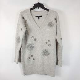 WhiteHouseBlackMarket Women Gray Sweater Sz S