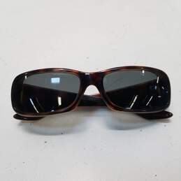 Calvin Klein Brown Tortoise Shell Rectangular Sunglasses