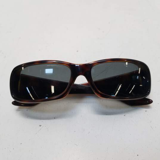 Calvin Klein Brown Tortoise Shell Rectangular Sunglasses image number 1