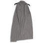 Womens Gray Open Front Sleeveless Shawl Collar Cardigan Sweater One Size image number 4