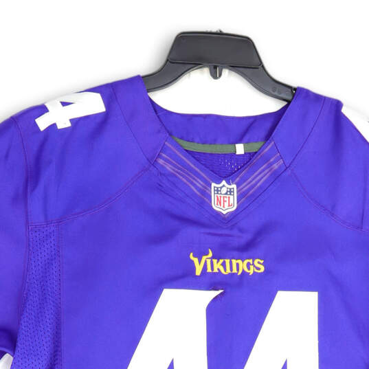 Mens Purple White Minnesota Vikings Matt Asiata #44 Football Jersey Size 48 image number 1